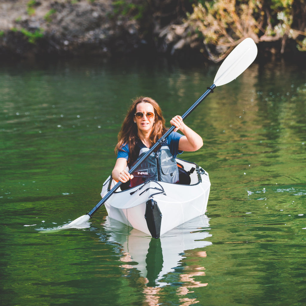 Foldable Kayak Inlet | Stable, Durable, Lightweight - Lake and River Kayaks - Beginner to Intermediate Paddlers - Recreational Kayak