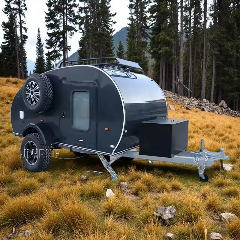Custom Mini off Road Teardrop Caravan Slide in Camper Van Trailers Camping Caravan Small Travel Trailer for Sale