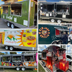 2025 Australian Standard Stainless Steel Mobile Food Truck Fast Food Trailer with Full Kitchen Equipments