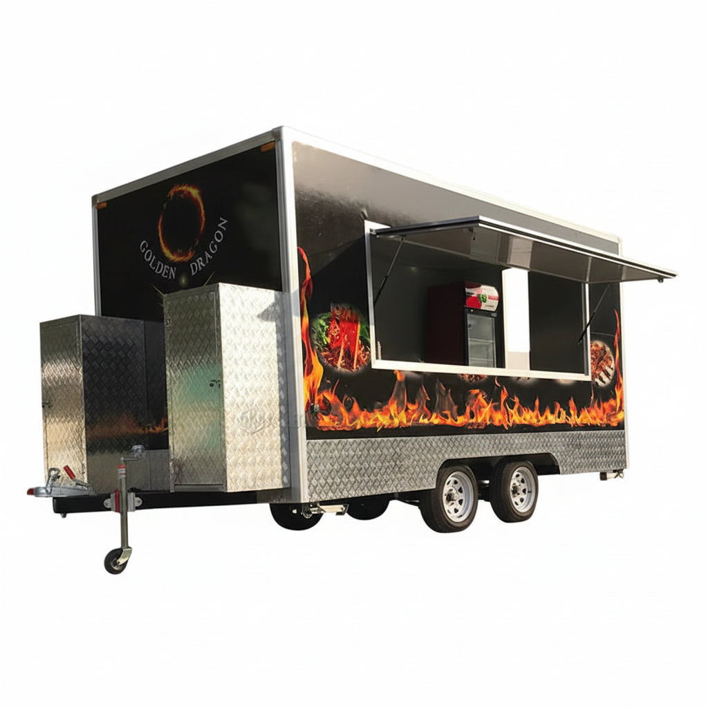 Mobile BBQ Food Truck Kiosk Ice Cream Taco Cart Sweet Corn Shop Small Fast Food Trailer Mini Food Truck for Sale