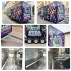 2025 Australian Standard Stainless Steel Mobile Food Truck Fast Food Trailer with Full Kitchen Equipments